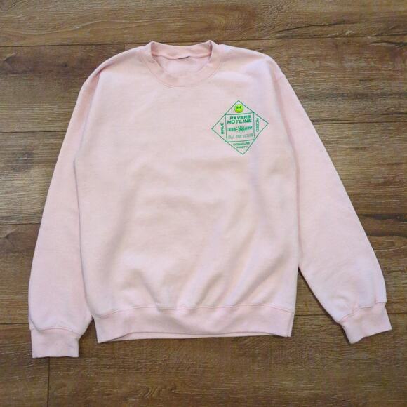 Y2K Cyberdog London Ravers Hotline Women's Small Tech Pastel Pink Swifties - Picture 3 of 6